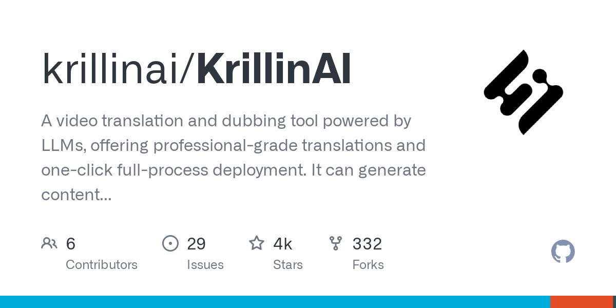 KrillinAI: Solusi One-Click Terjemahan & Dubbing Video Berbasis AI