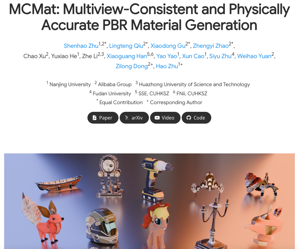 Lingteng Qiu: MCMat Revolusi Generasi Material PBR 3D Akurat & Konsisten