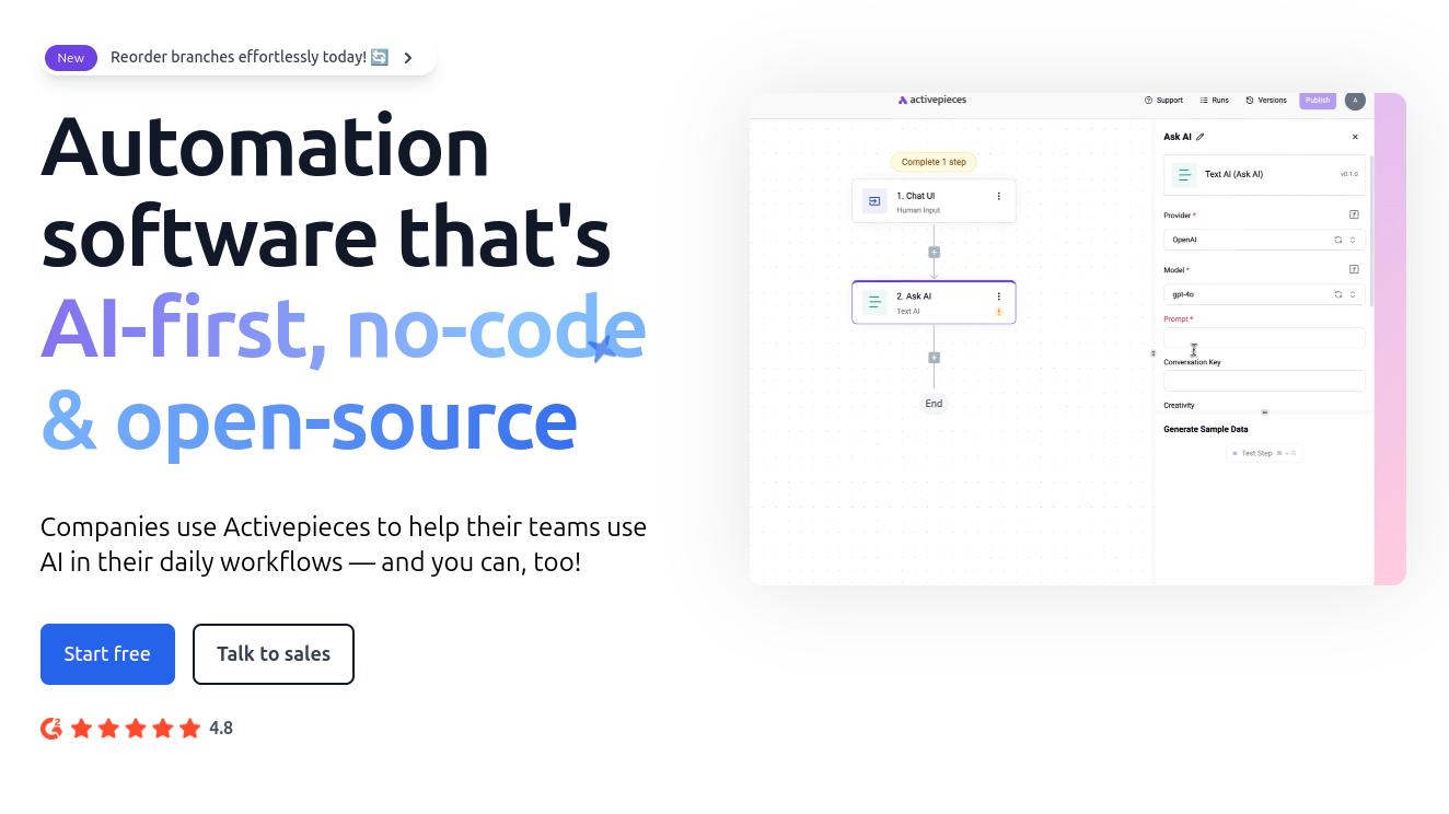 Activepieces: Platform Otomatisasi No-Code Open Source dengan AI