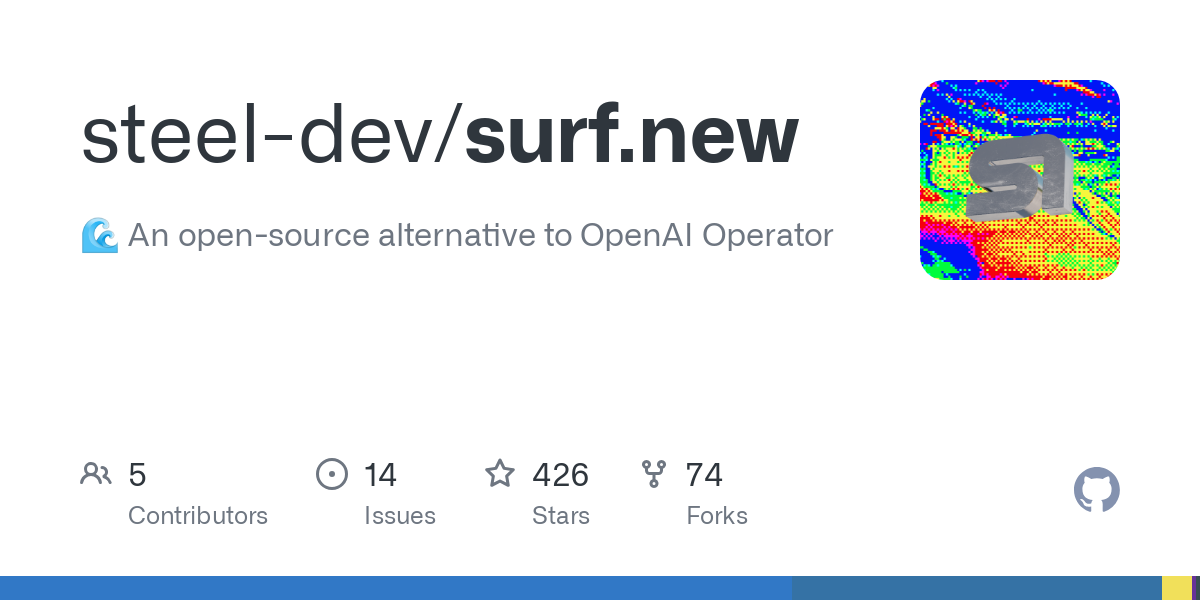 surf.new: Platform Open Source Uji Agen AI Web Steel.dev